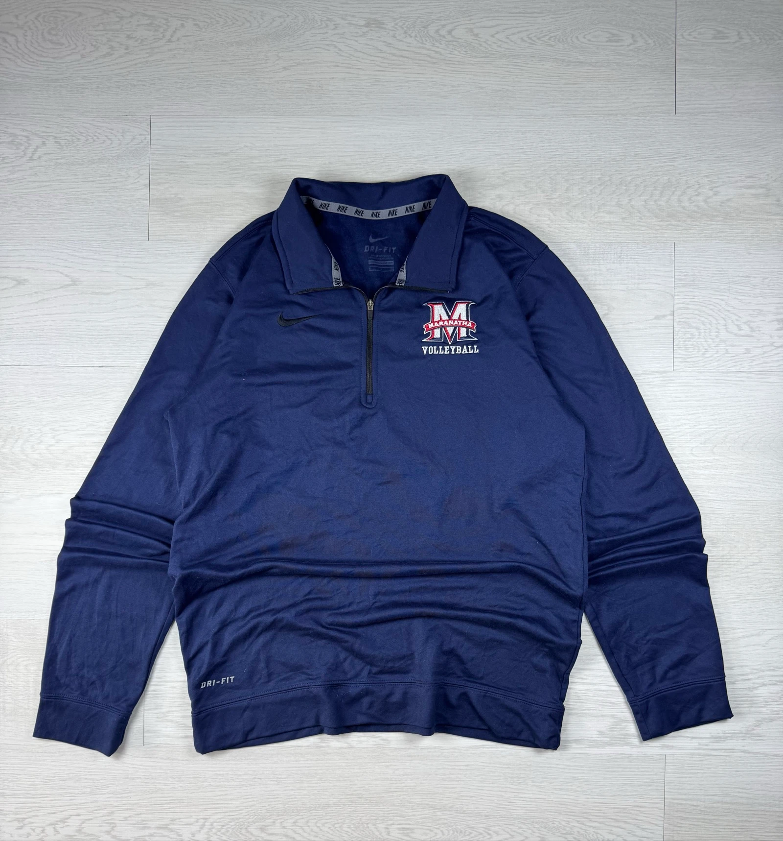 Nike Dri-FIT Maranatha Voleibol 1/2 Zip Sudadera Azul Marino S – photo 4